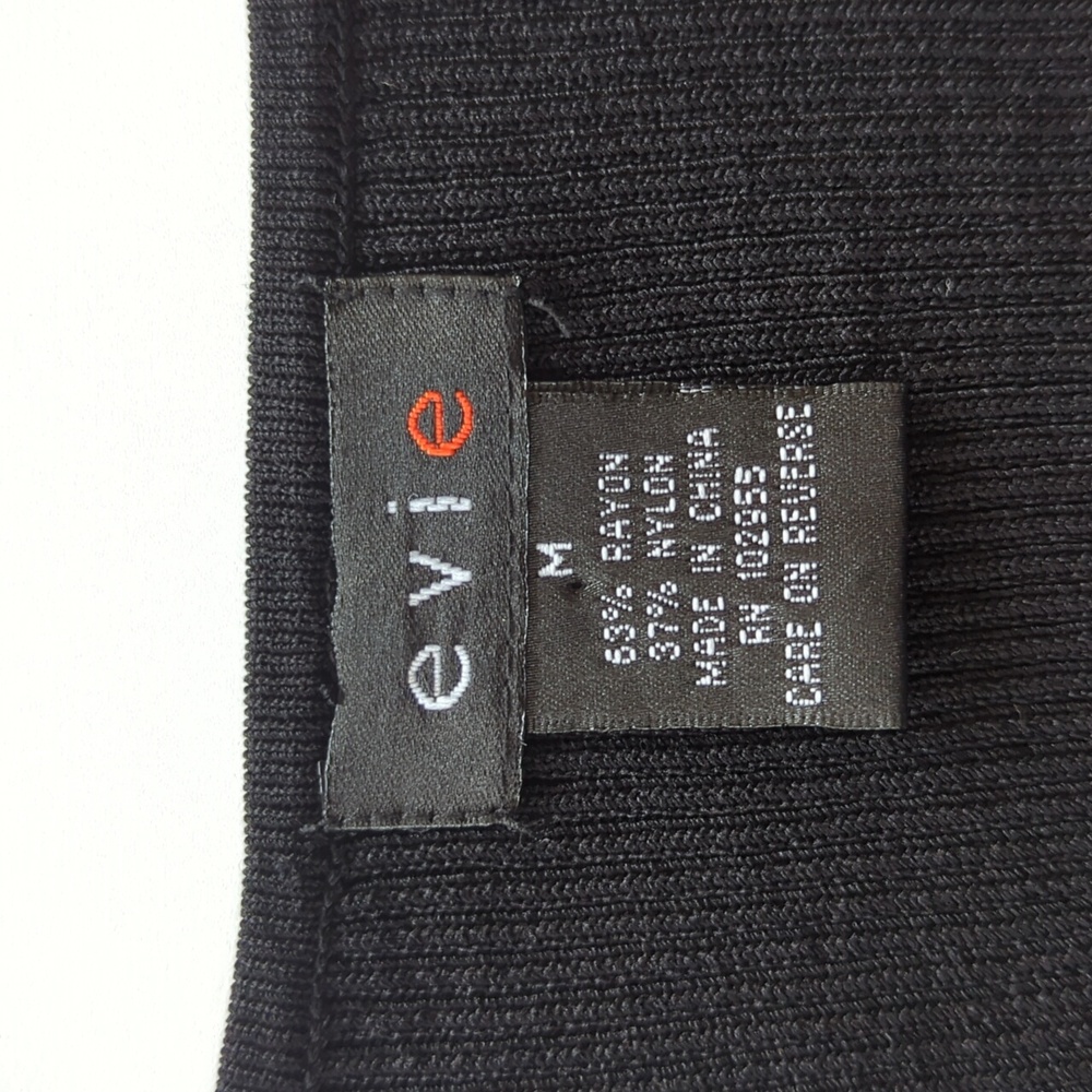 Evie Ribbed Knit Wrap Style Tank Top Embellished MEDIUM Black - Picture 10 of 14